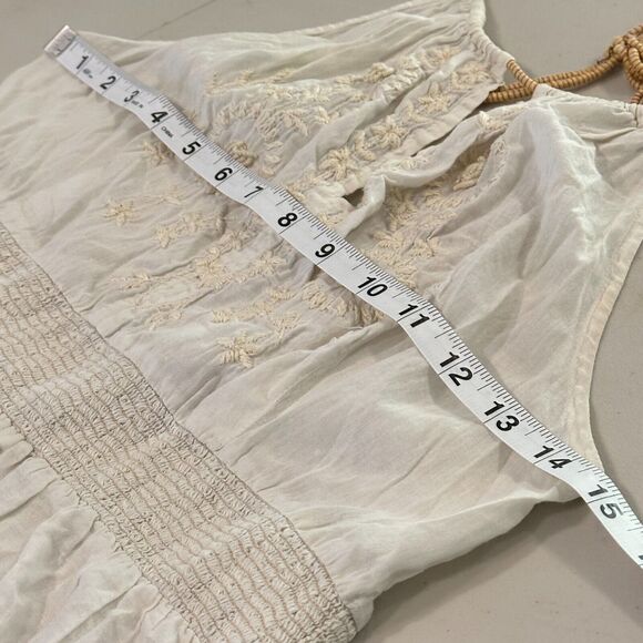 FREE‎ PEOPLE Vintage Y2K babydoll halter tank strappy boho womans 10 academia - Picture 11 of 13